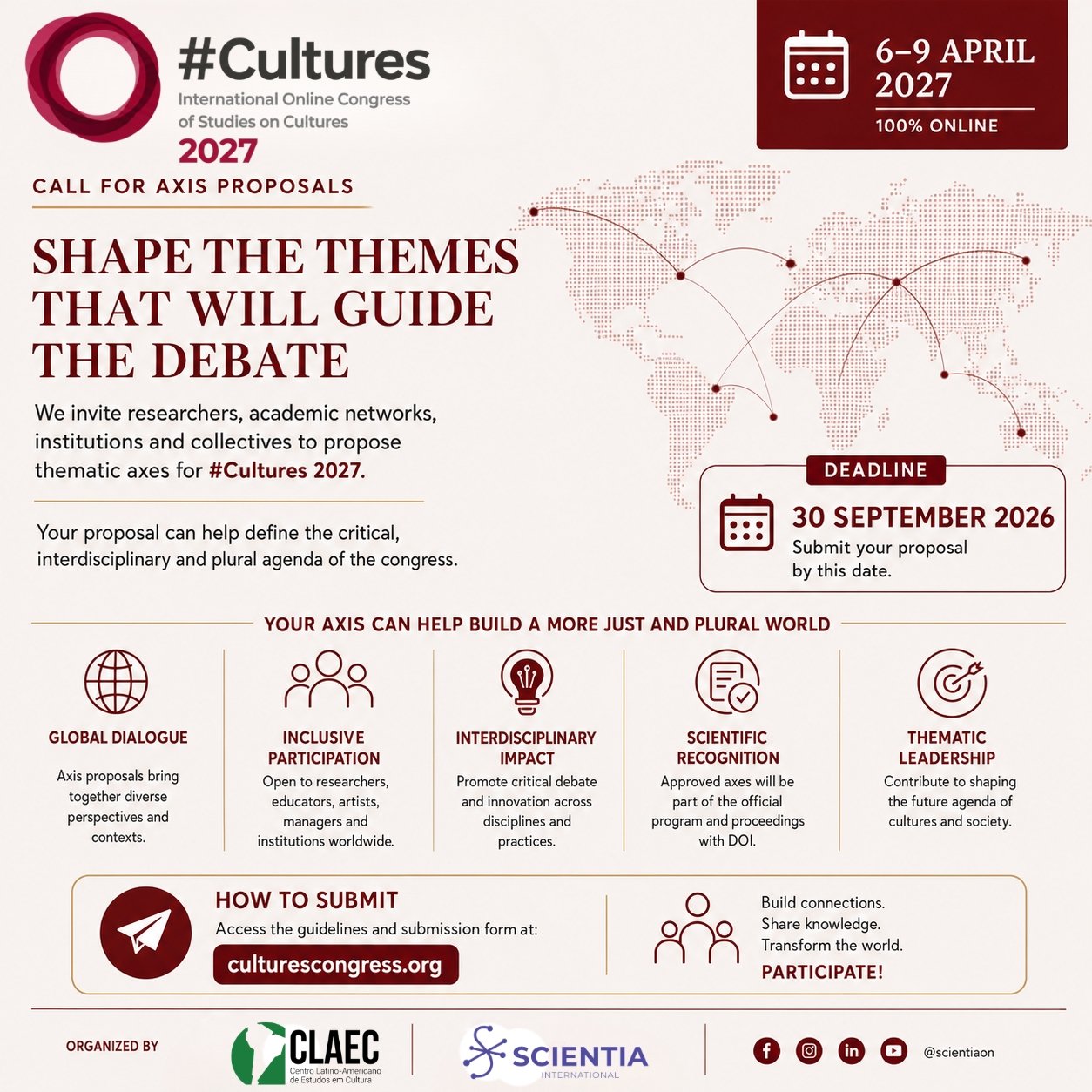 Call for Thematic Axis Partnerships Now Open for #Cultures 2027